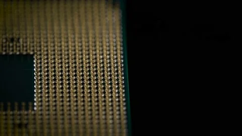CPU. A modern high-performance processor with thousands of microchips and Stock Footage 144666420