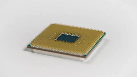 CPU. Modern high-performance processor on a white background. Such an element Video stock 144667009