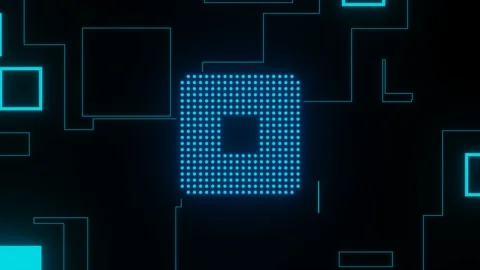 CPU. Modern processor. Abstract technology video footage. Stock Footage 171803442