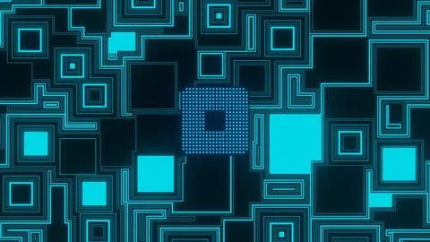 CPU. Modern processor. Abstract technology. 3d render. イラスト素材