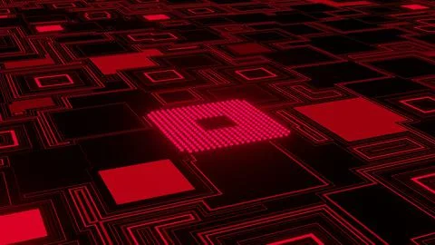 CPU. Modern processor. Abstract technology. 3d render. Illustrazione stock