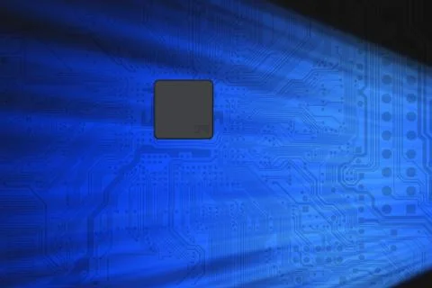 CPU on motherboard background Stock-Fotos