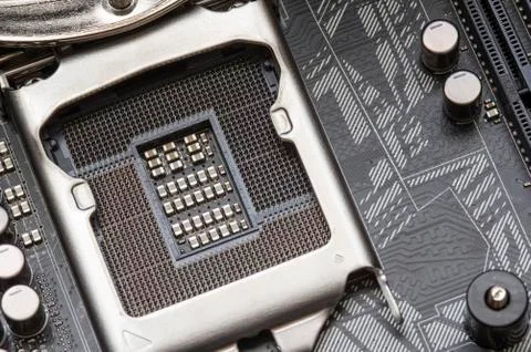 CPU motherboard socket Stock Photos