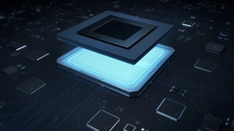 CPU Motherboard Technology Stock Footage 335835973
