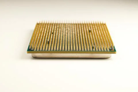 CPU. An old processor of 2009 release Athlon II X2 240 on a white background. Foto stock