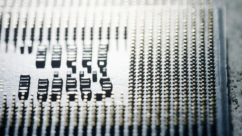 CPU or central processor unit macro shot Stock Footage 105460156