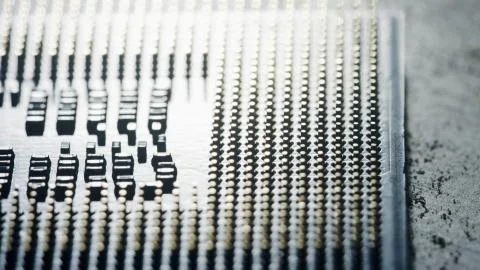 CPU or central processor unit macro shot 스톡 사진