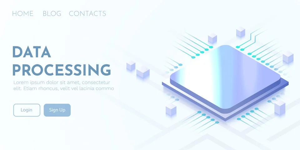 CPU or microprocessor background. Electronic industry or artificial intelligence Stock Illustration