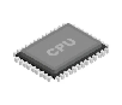 CPU PC. Processor isolated. Central processing system for computer Stockillustratie