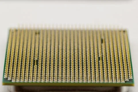 CPU pins closeup image Stock Photos