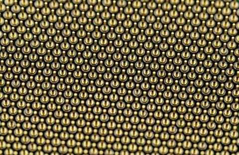 CPU pins closeup image Stock Photos
