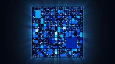 CPU Processing and Decoding Data and Information  Illustrazione stock