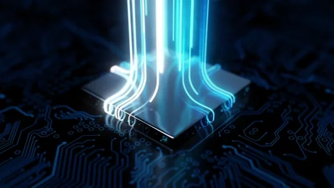 CPU Processing Background CPU Processing Background is a data transfer to c.. Stock Footage 245121448