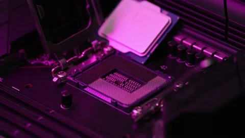CPU Processor and motherboard Stock Footage 234316718
