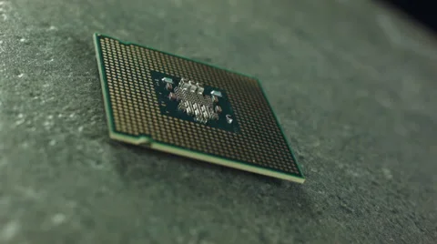 CPU, Processor. The Central computer processor on a gray background Stock Footage 68954012