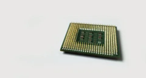 Cpu processor chip of computer isolated Stock Photos