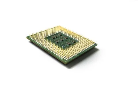 Cpu processor chip of computer isolated Stock Photos