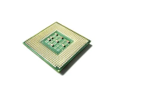 Cpu processor chip of computer isolated Stock Photos