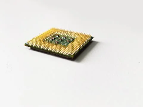 Cpu processor chip of computer isolated Stock Photos