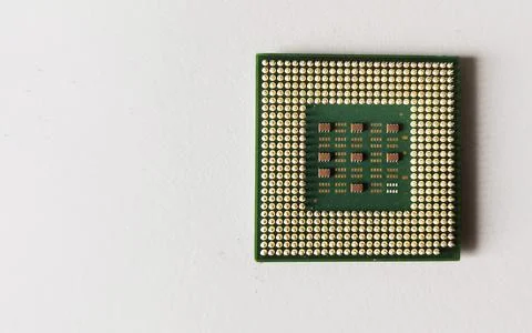 Cpu processor chip of computer isolated Stock Photos