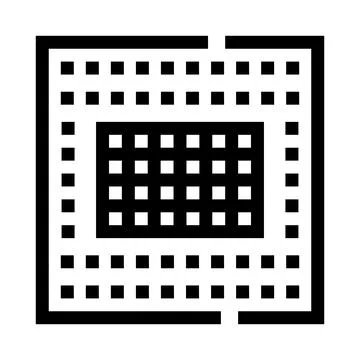 Cpu processor chip icon for technology concept Stock Illustration