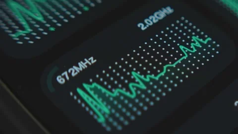 CPU processor clock speed indicator Stock Footage 302827310