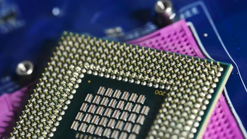 Cpu processor computer under the water. Stock Footage 221034536