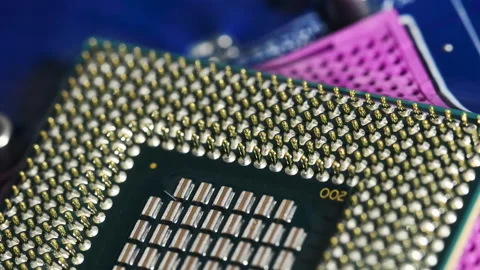 Cpu processor computer under the water. Stock Footage 221034786