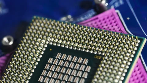 Cpu processor computer under the water. Stock Footage 221034821