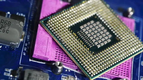 Cpu processor computer under the water. Stock Footage 221048250