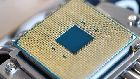 CPU with processor cooling system Stock Footage 120133797