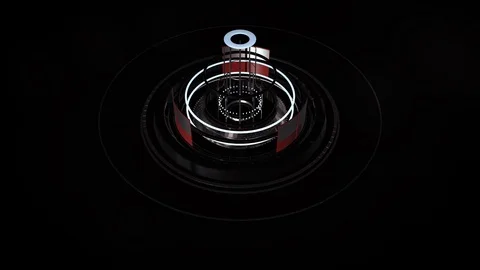 Cpu Processor hi-tech 3D futuristic animation. Stock Footage 109460327