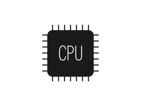 Cpu, processor icon. Vector illustration, flat design. 스톡 일러스트