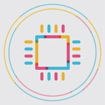 Cpu Processor Stock Illustration
