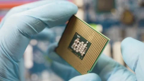 CPU Processor Microchip Video stock 245682912