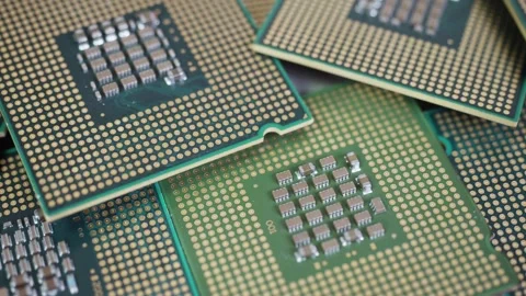 CPU Processor Microchip Video stock 265736475