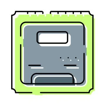 Cpu processor microchip technology hardware logic icon Ilustración de archivo