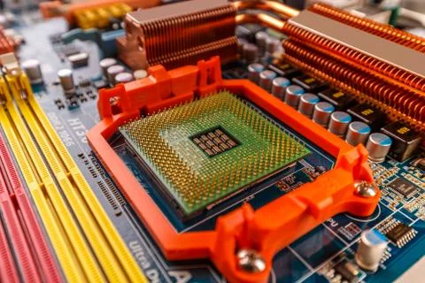 Cpu processor socket Foto stock
