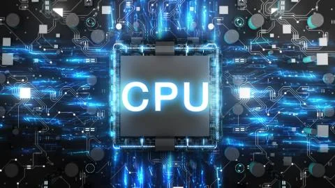 CPU processor speed technology computer Stockillustratie