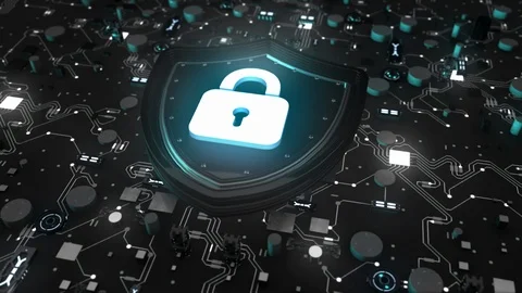 CPU Protection Security lock  Stock Footage 121387911
