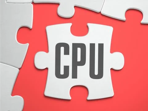 CPU - Puzzle on the Place of Missing Pieces Illustrazione stock