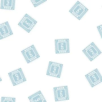 Cpu semiconductor manufacturing glyph seamless pattern Stock Illustration