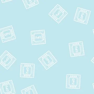 Cpu semiconductor manufacturing line seamless pattern Stock Illustration