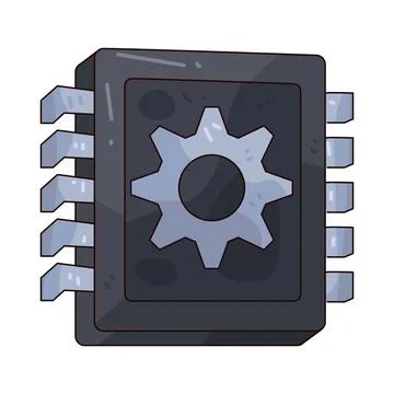 CPU setting illustration Stock Illustration