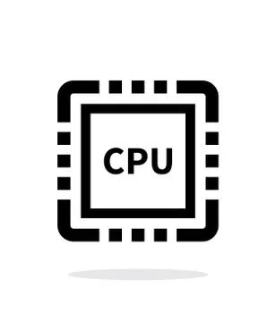 CPU simple icon on white background Stock Illustration