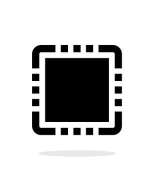 CPU simple icon on white background Stock Illustration