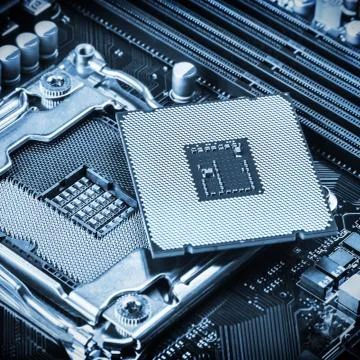 CPU socket and processor Stock Photos