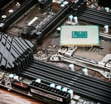 CPU socket and processor Foto stock