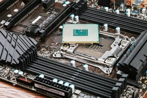 CPU socket and processor Stock Photos