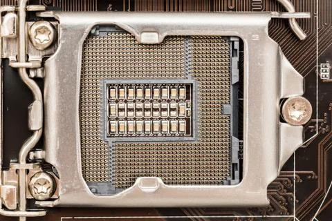 CPU Socket Motherboard Stock Photos
